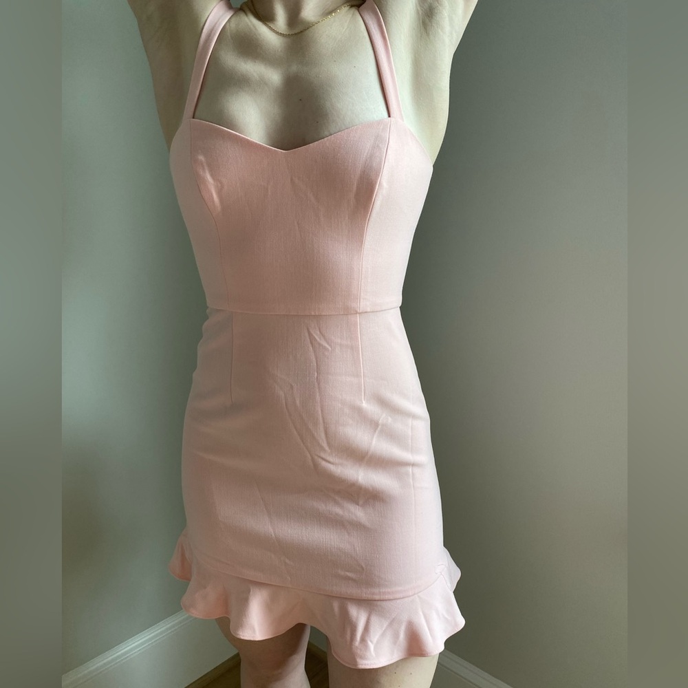 French Connection peach pink mini dress size 0